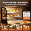 Vitrina para pizza con encimera y calentador de alimentos comercial de 2 niveles VEVOR con pinzas