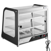 Vitrina para pizza con encimera y calentador de alimentos comercial de 2 niveles VEVOR con pinzas