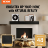 Repisa de chimenea flotante de madera VEVOR de 48" color espresso