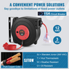 VEVOR - Carrete de cable de extensión retráctil 45 pies 12 AWG/3C SJTOW