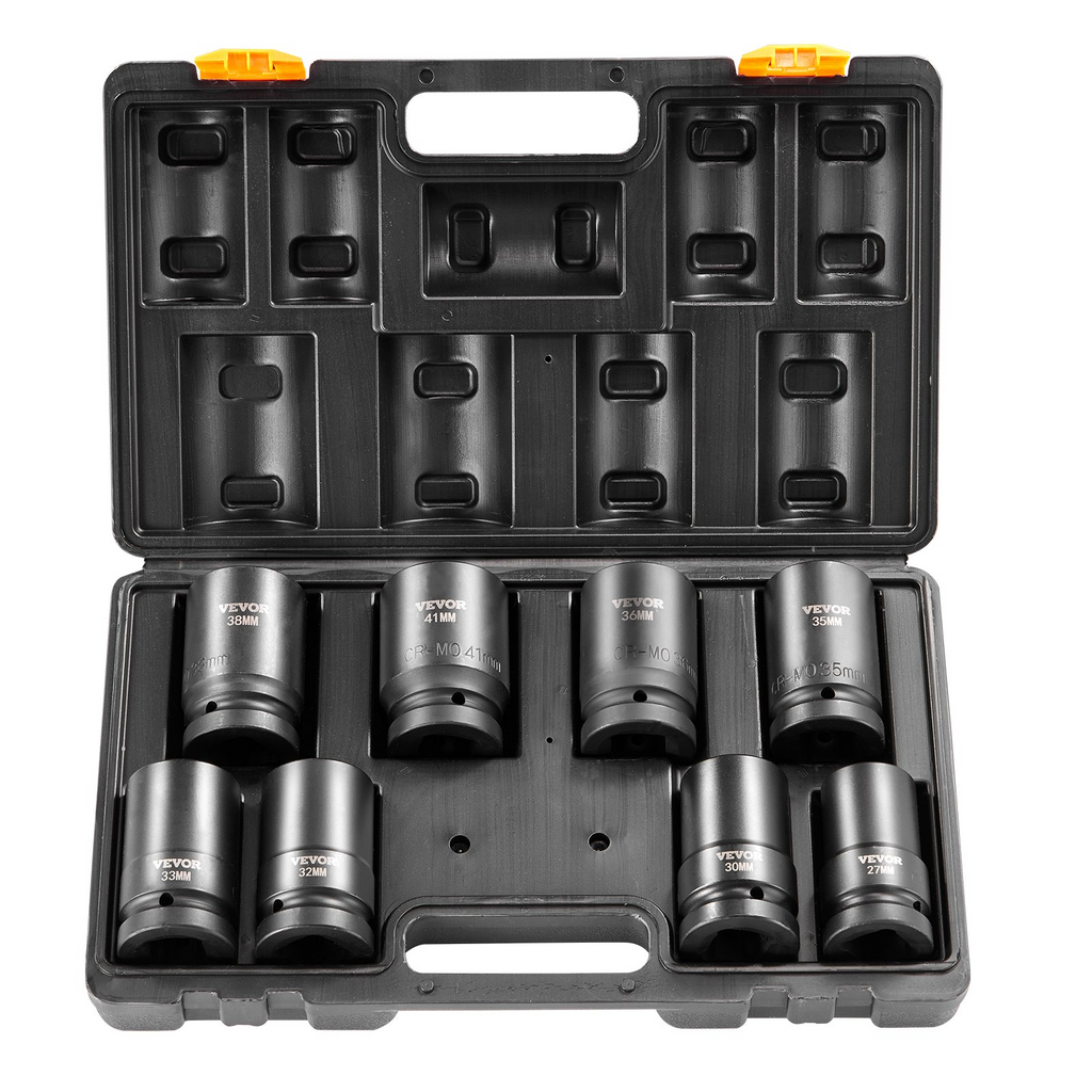 Juego de vasos de impacto VEVOR 8 piezas 6 puntas 1 pulgada de impulsión