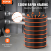 Calentador de bidón de metal de 55 galones VEVOR 1300 W 0-145 ℉ ajustable con termostato independiente