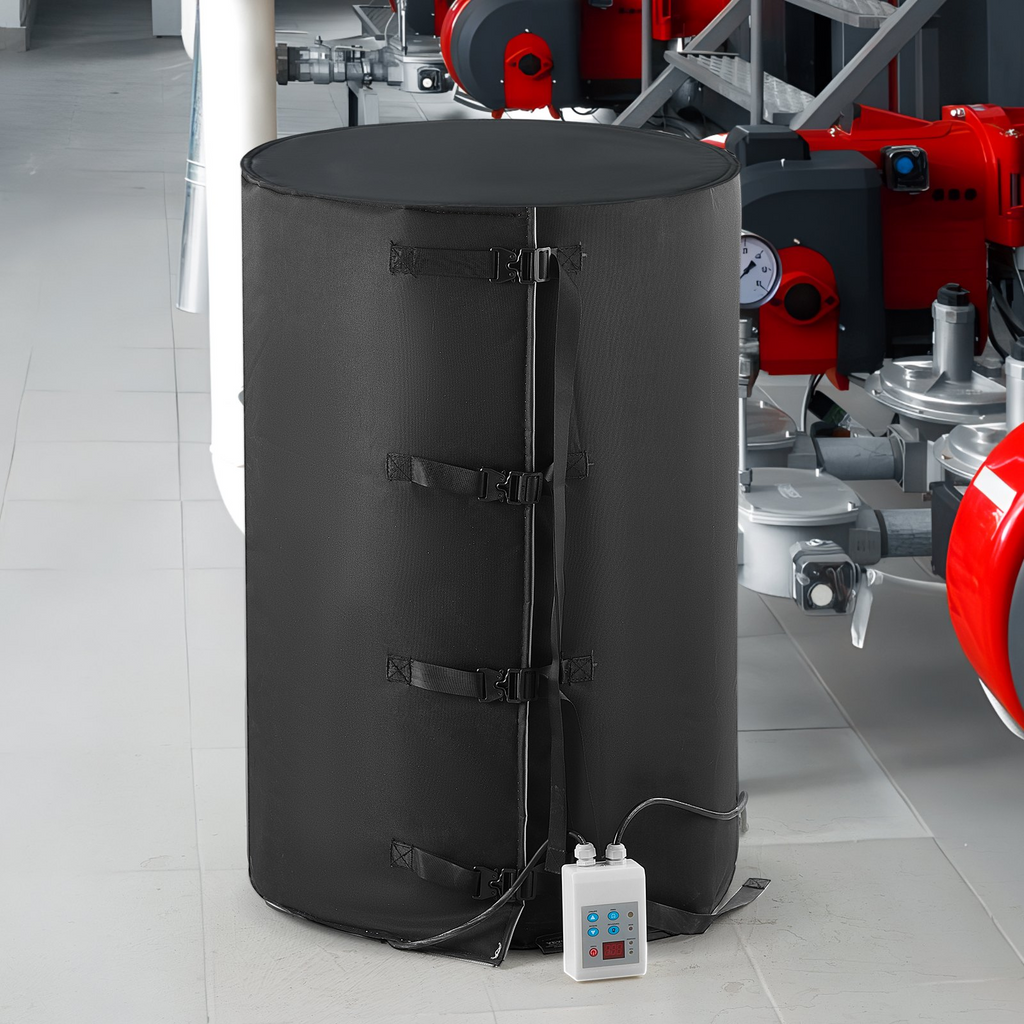 Calentador de bidón de metal de 55 galones VEVOR 1300 W 0-145 ℉ ajustable con termostato independiente