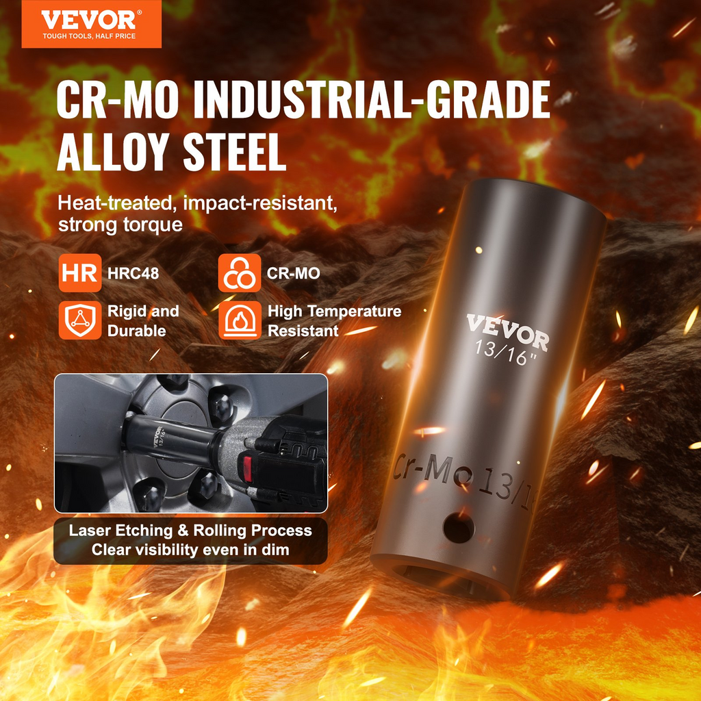 Juego de vasos de impacto VEVOR de 59 piezas