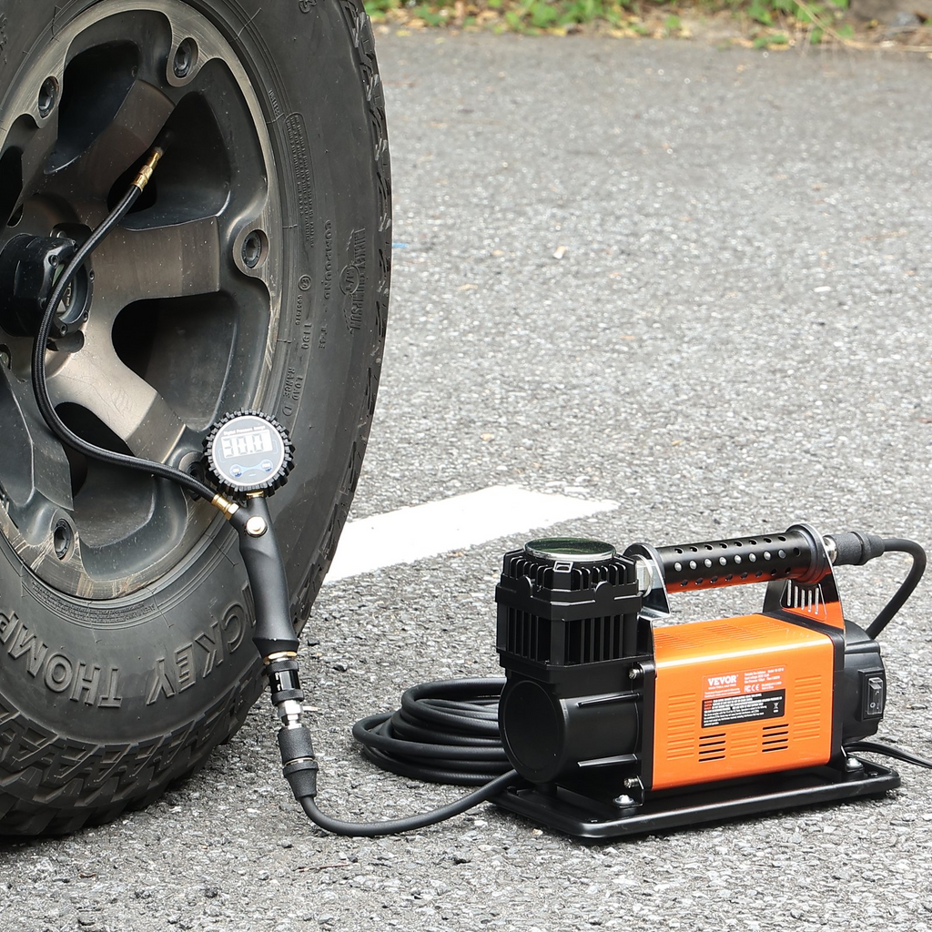 Compresor de aire portátil de alta resistencia VEVOR de 12 V para inflar neumáticos de coche 7,06 CFM 150 PSI