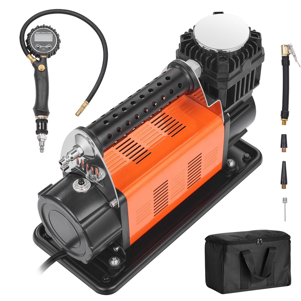 Compresor de aire portátil de alta resistencia VEVOR de 12 V para inflar neumáticos de coche 7,06 CFM 150 PSI