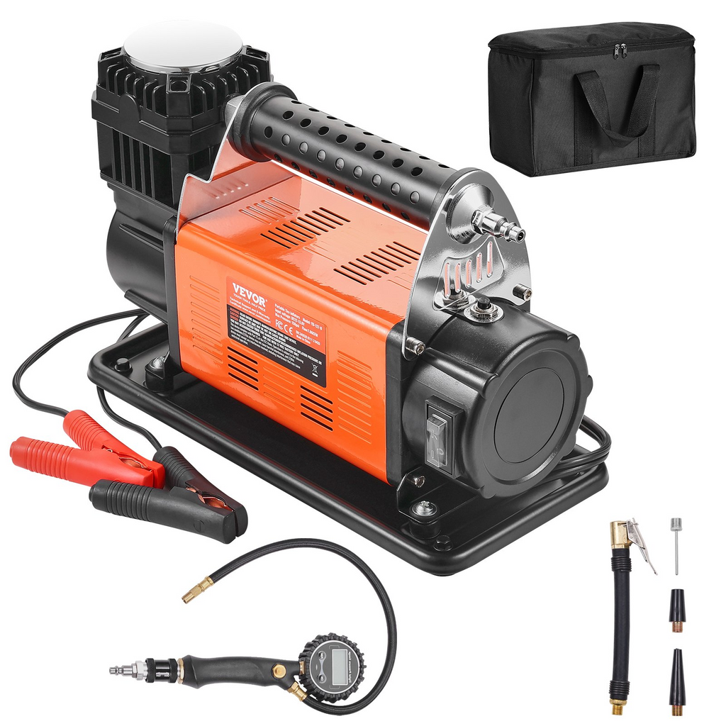 Compresor de aire portátil de alta resistencia VEVOR de 12 V para inflar neumáticos de coche 7,06 CFM 150 PSI