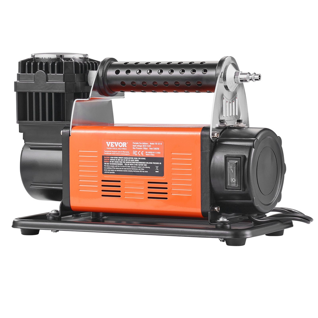 Compresor de aire portátil de alta resistencia VEVOR de 12 V para inflar neumáticos de coche 7,06 CFM 150 PSI