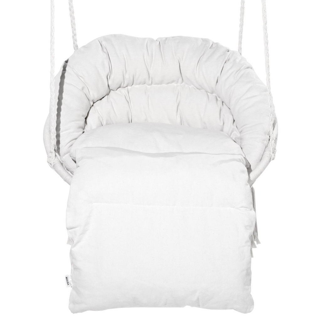 Silla colgante tipo hamaca VEVOR de macramé con cojín para interior y exterior