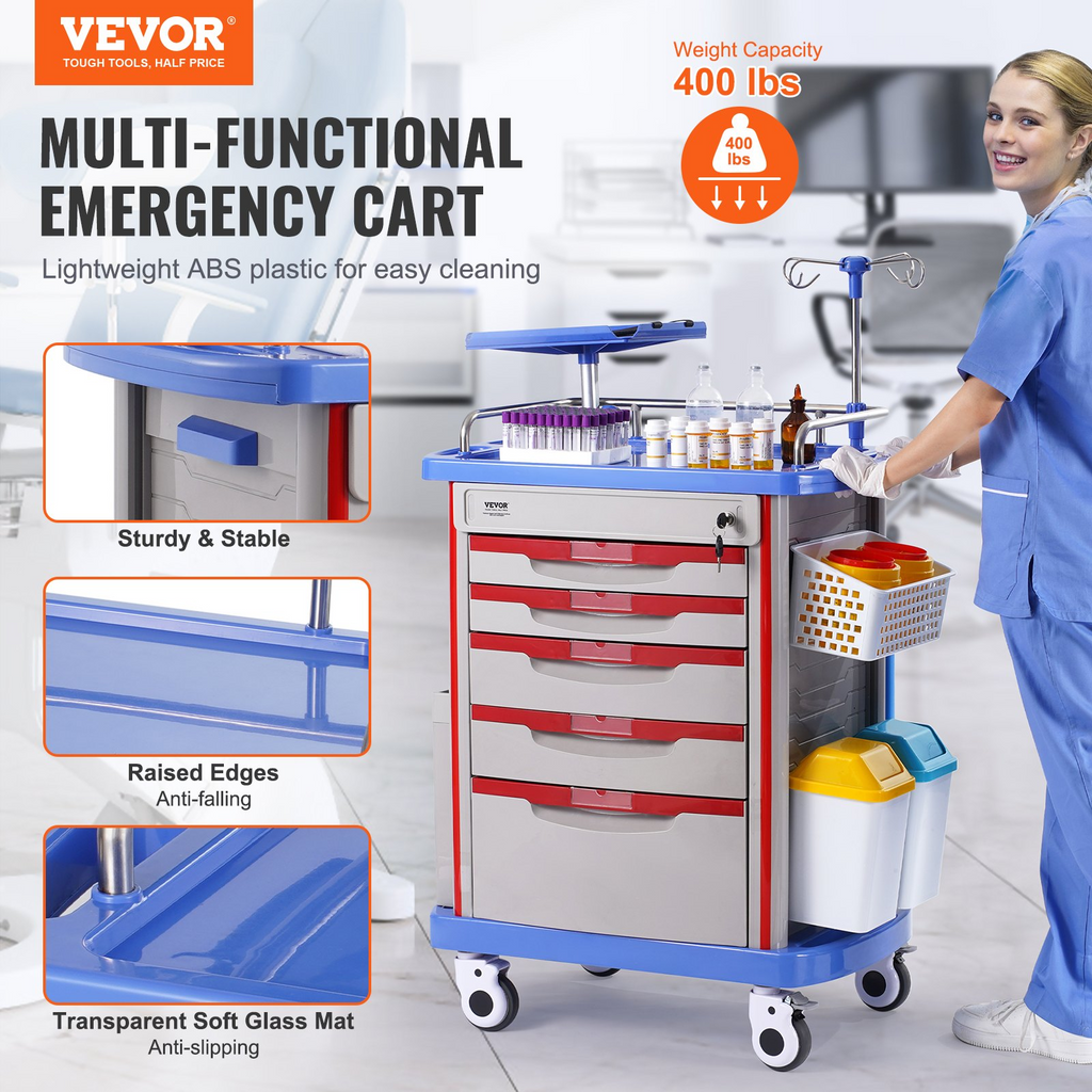 Carros de laboratorio VEVOR de 5 niveles