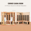 Sauna de madera con infrarrojos lejanos VEVOR 2470 W
