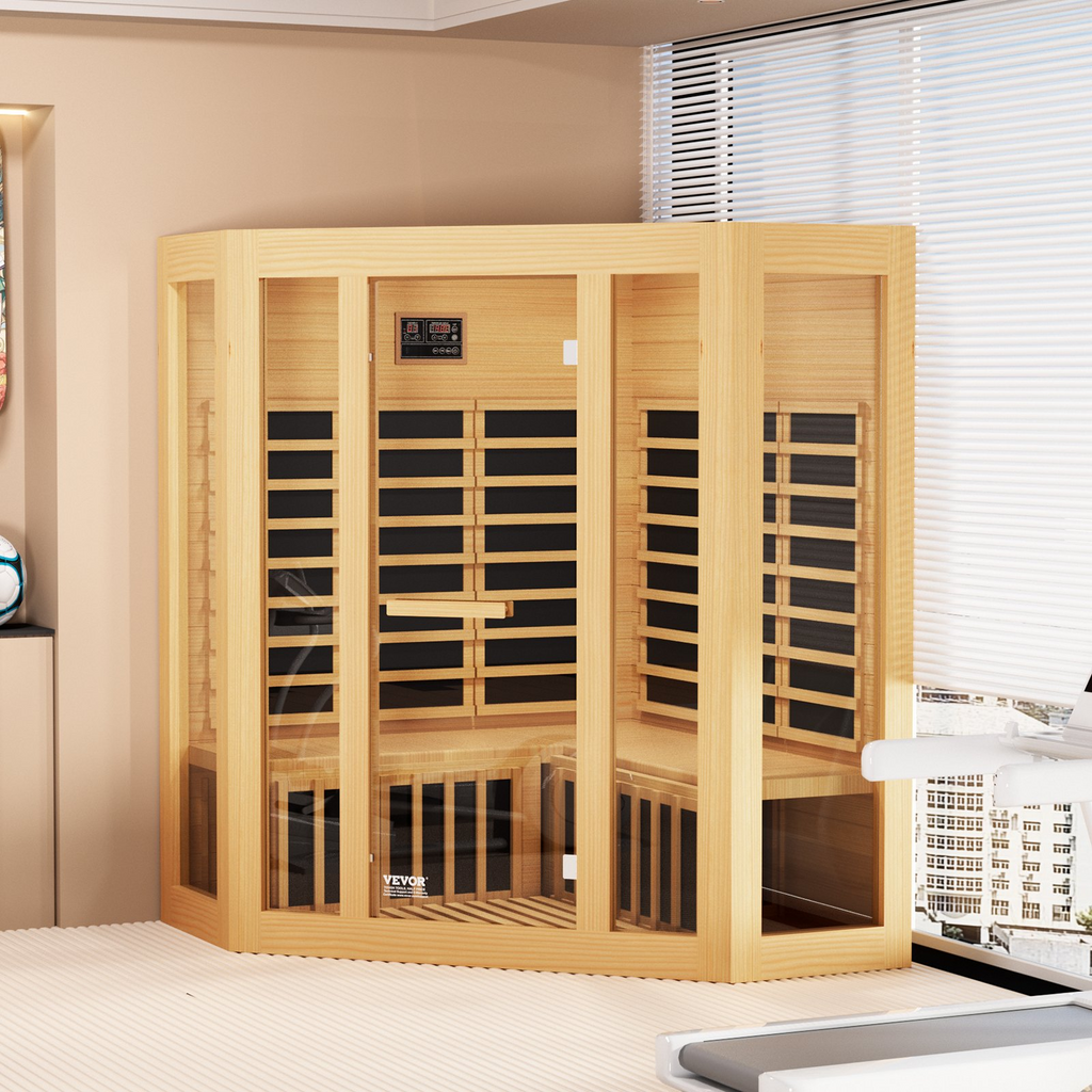 Sauna de madera con infrarrojos lejanos VEVOR 2470 W