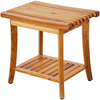 Banco de ducha de teca VEVOR de 20 x 14,3 x 17,9 pulgadas