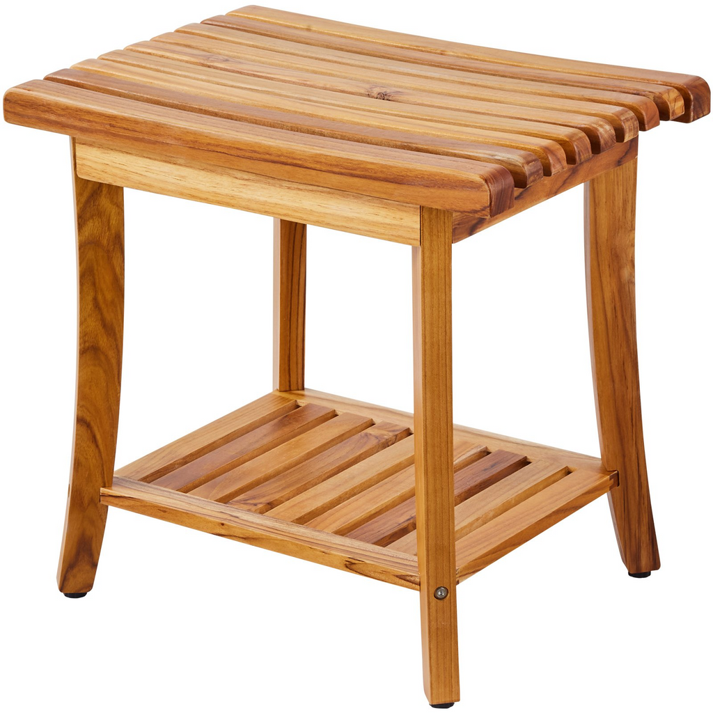 Banco de ducha de teca VEVOR de 20 x 14,3 x 17,9 pulgadas