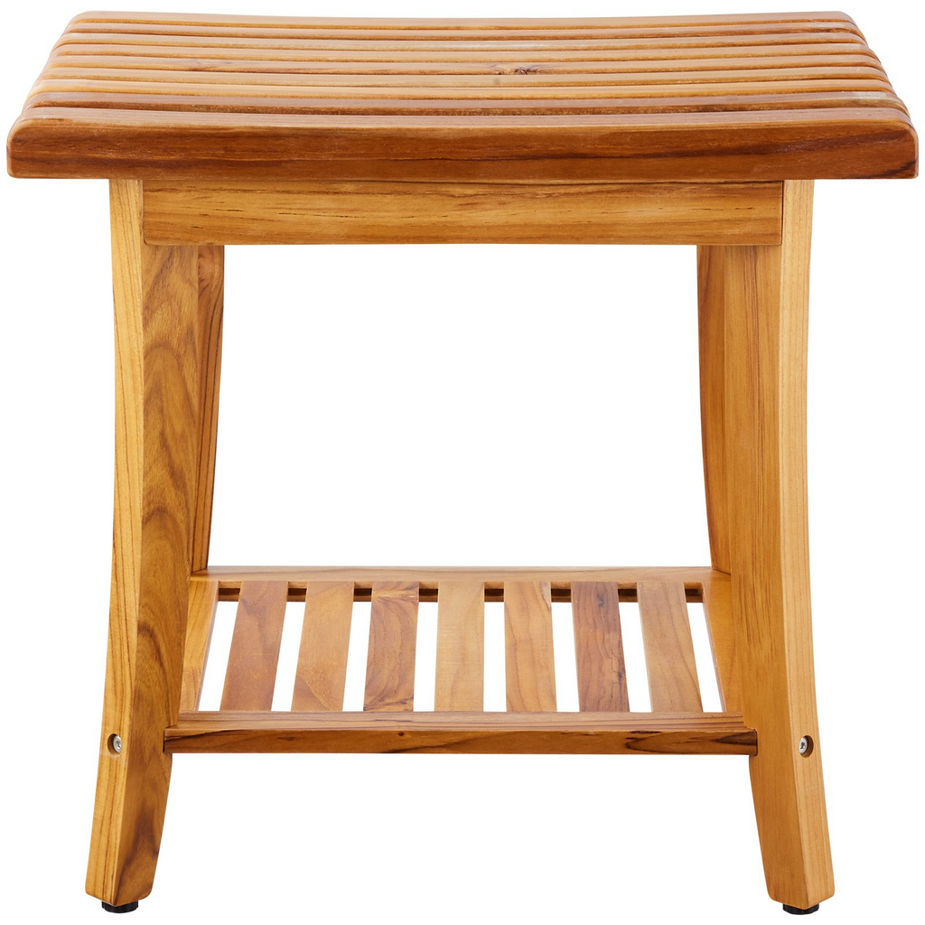 Banco de ducha de teca VEVOR de 20 x 14,3 x 17,9 pulgadas
