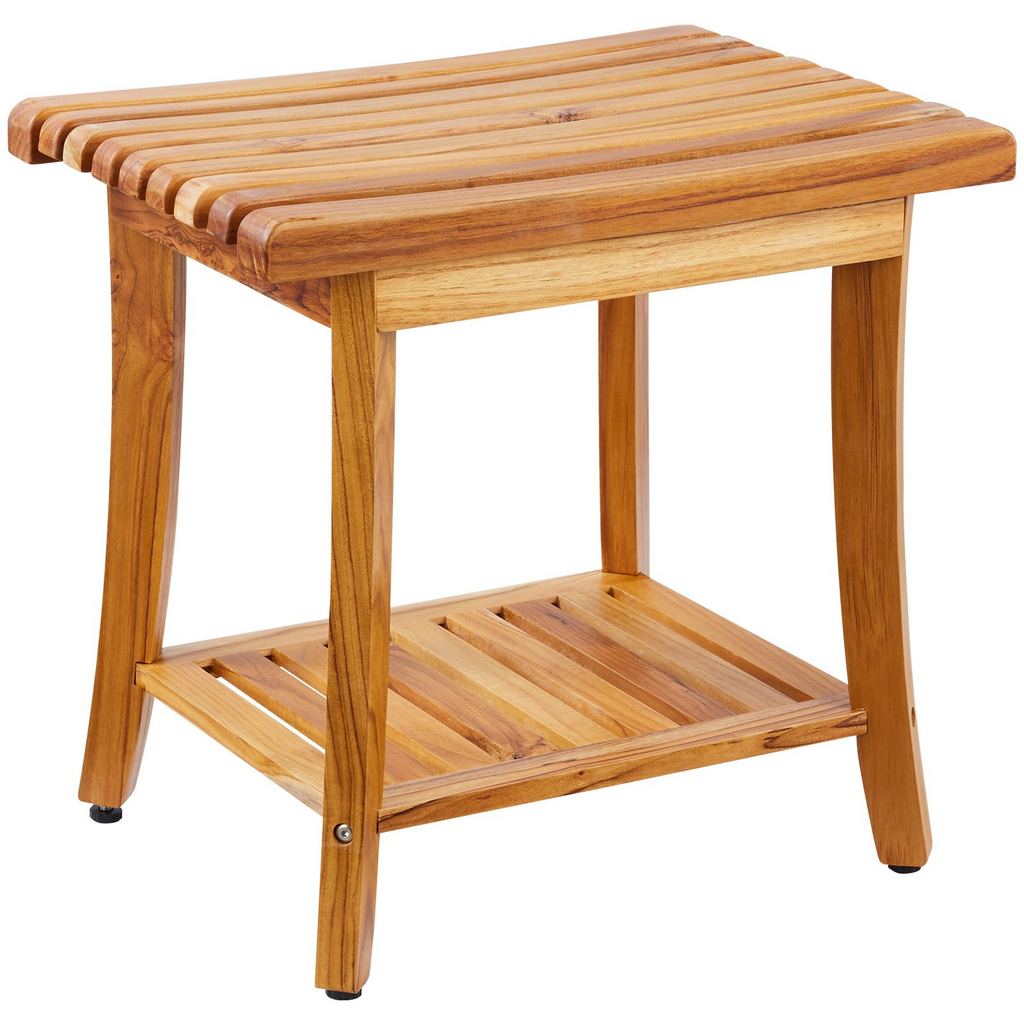 Banco de ducha de teca VEVOR de 20 x 14,3 x 17,9 pulgadas