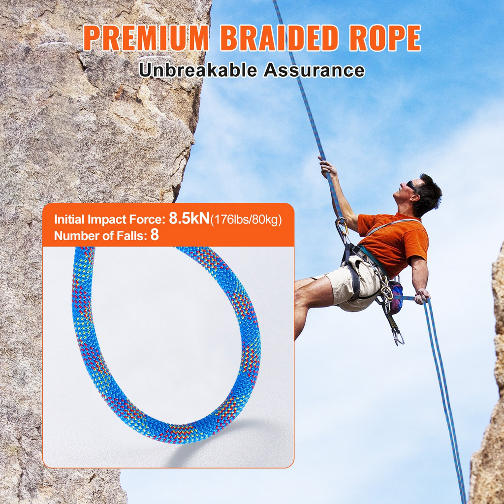 Cuerda de escalada dinámica VEVOR de 10,2 mm 40 m (131 pies)