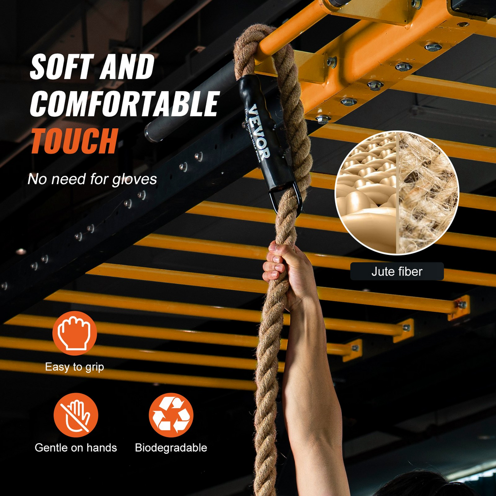 Cuerda de escalada para gimnasio VEVOR de 1,5 x 15 pies
