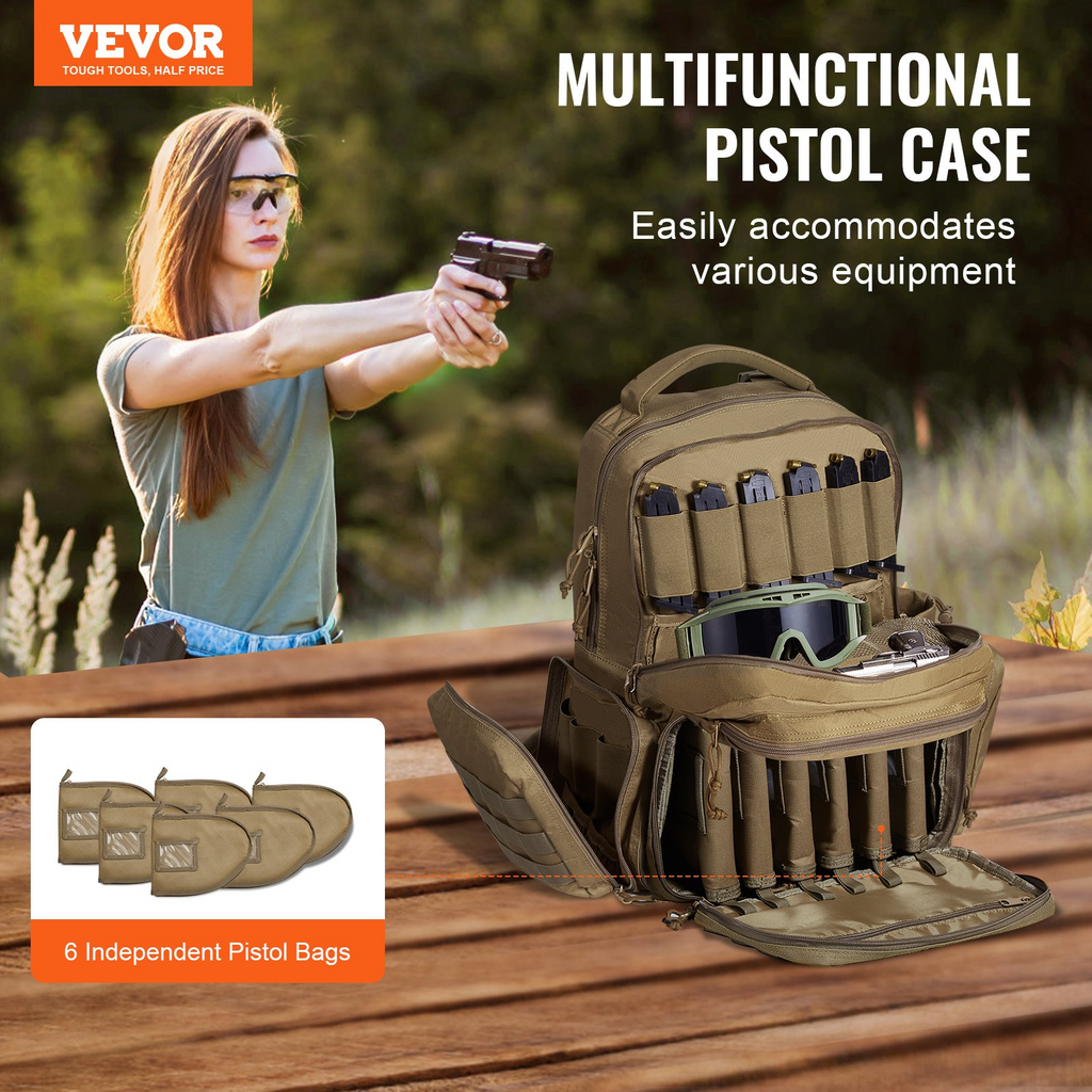 Mochila táctica VEVOR para 6 pistolas