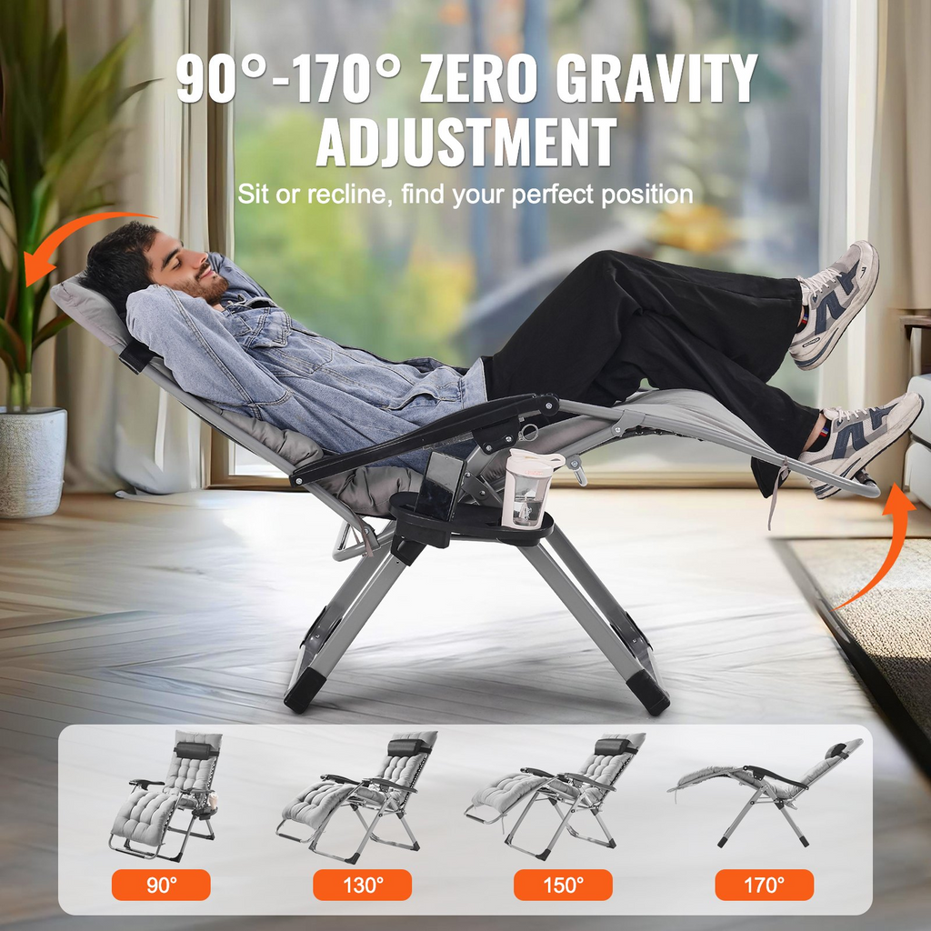 Sillón reclinable 26" de VEVOR para interior y exterior