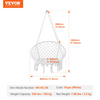 Silla colgante de macramé para interior y exterior capacidad 150kg