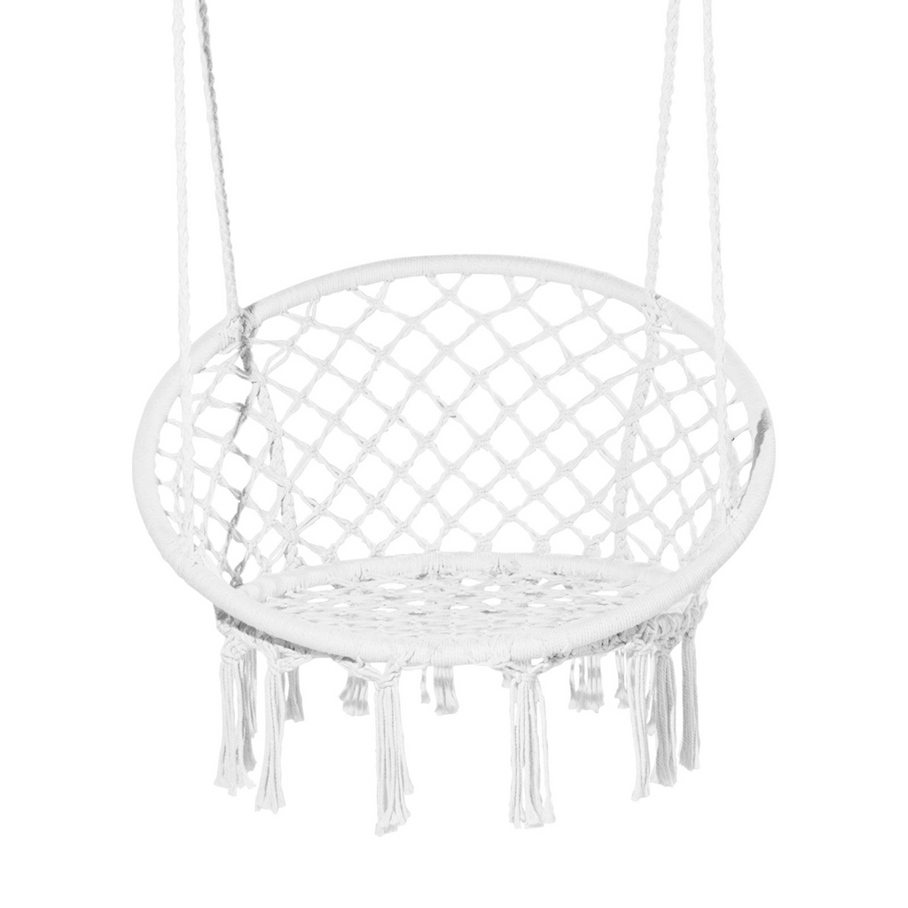 Silla colgante de macramé para interior y exterior capacidad 150kg