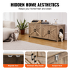 Caja de arena para gatos de madera muebles ocultos 2 habitaciones
