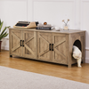 Caja de arena para gatos de madera muebles ocultos 2 habitaciones