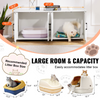 VEVOR Caja de arena para gatos de madera con 2 compartimentos ocultos color blanco