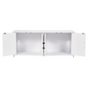 VEVOR Caja de arena para gatos de madera con 2 compartimentos ocultos color blanco