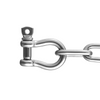 Cadena de ancla para barco VEVOR de acero inoxidable de 1/4" x 4' con dos grilletes