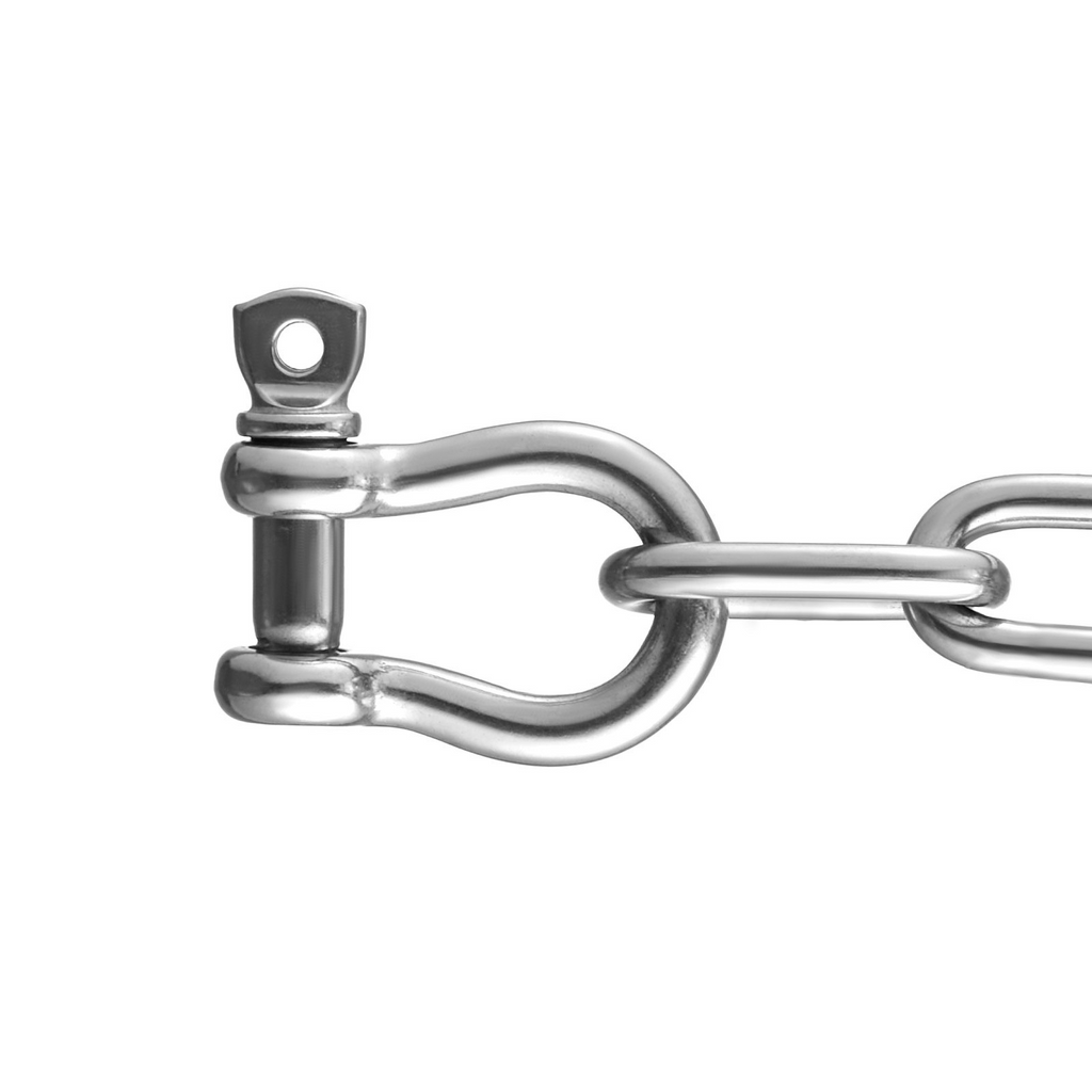 Cadena de ancla para barco VEVOR de acero inoxidable de 1/4" x 4' con dos grilletes
