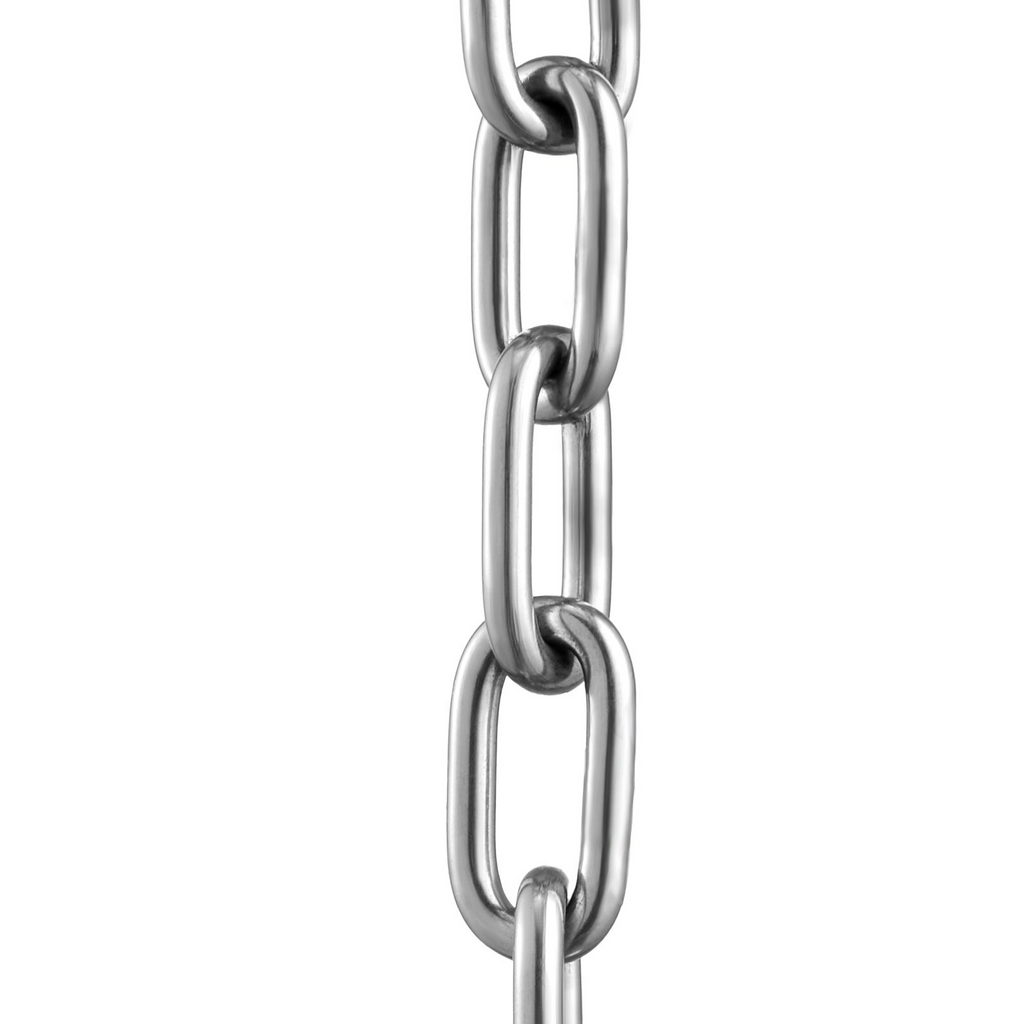 Cadena de ancla para barco VEVOR de acero inoxidable de 1/4" x 4' con dos grilletes