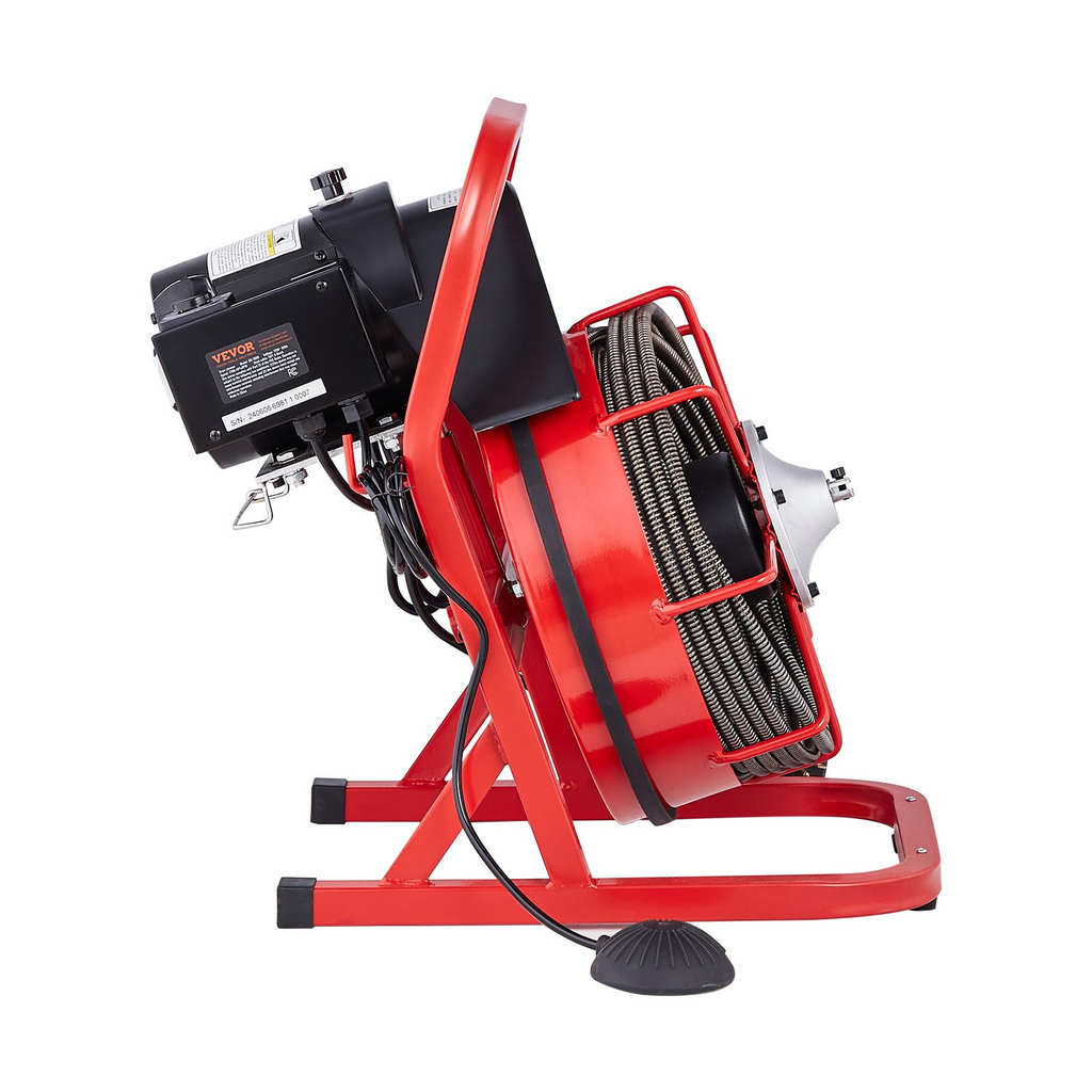 Máquina limpiadora de desagües VEVOR 75 pies x 3/8 pulgadas