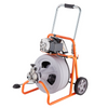 Desatascador de desagües VEVOR 100 pies x 1/2 pulgada alimentación automática y ruedas 8 cortadores
