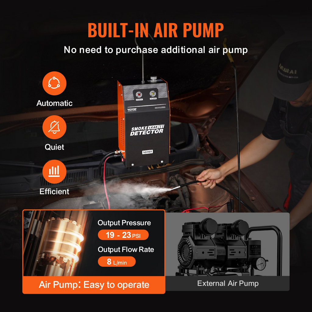 Detector de fugas de humo para máquina de automoción VEVOR
