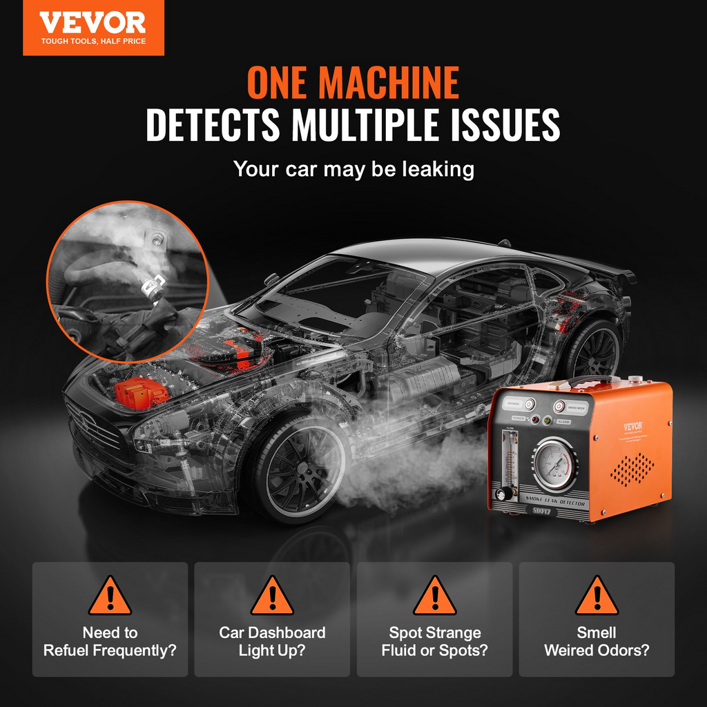 Detector de fugas de humo para automóviles VEVOR