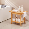 Banco de ducha de bambú VEVOR de 24 x 13,8 x 18,9 pulgadas