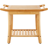 Banco de ducha de bambú VEVOR de 24 x 13,8 x 18,9 pulgadas