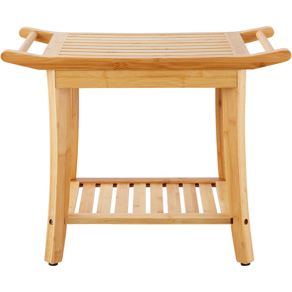 Banco de ducha de bambú VEVOR de 24 x 13,8 x 18,9 pulgadas