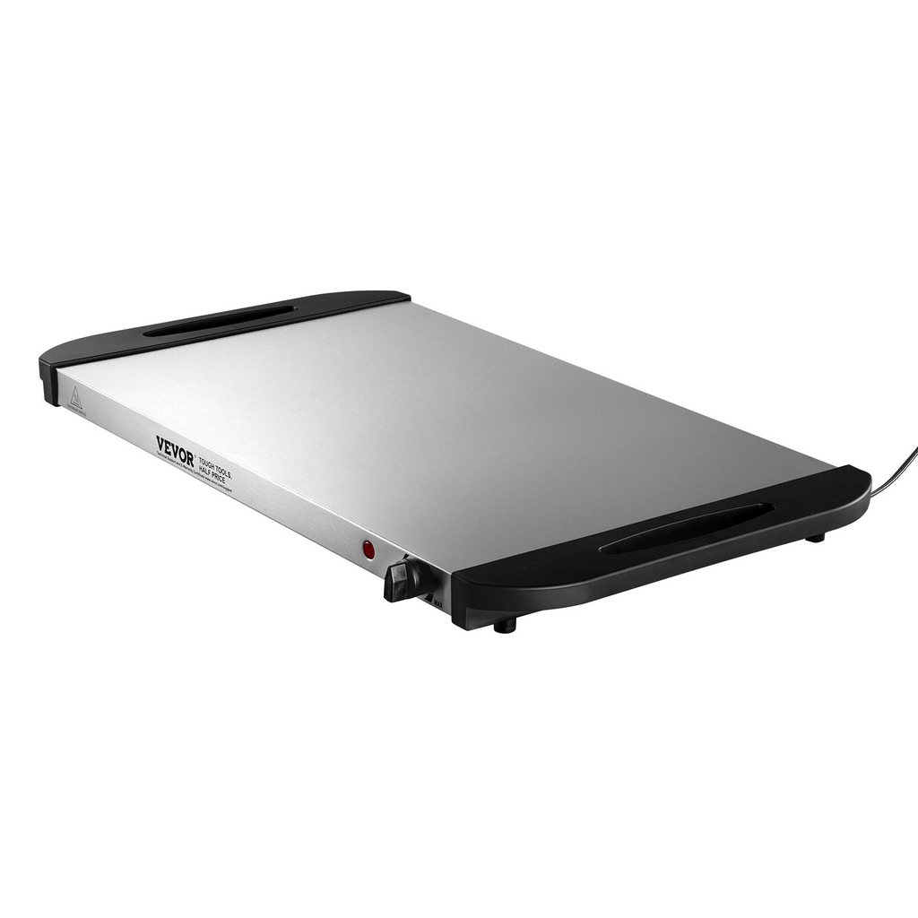 Bandeja calefactora eléctrica VEVOR para calentar alimentos tipo bufé con control de temperatura de acero inoxidable