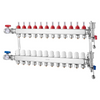 Colector de calefacción radiante de 12 derivaciones VEVOR de 1/2"