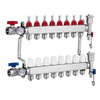 Colector de calefacción por suelo radiante de 8 derivaciones VEVOR con tubo PEX de 1/2"