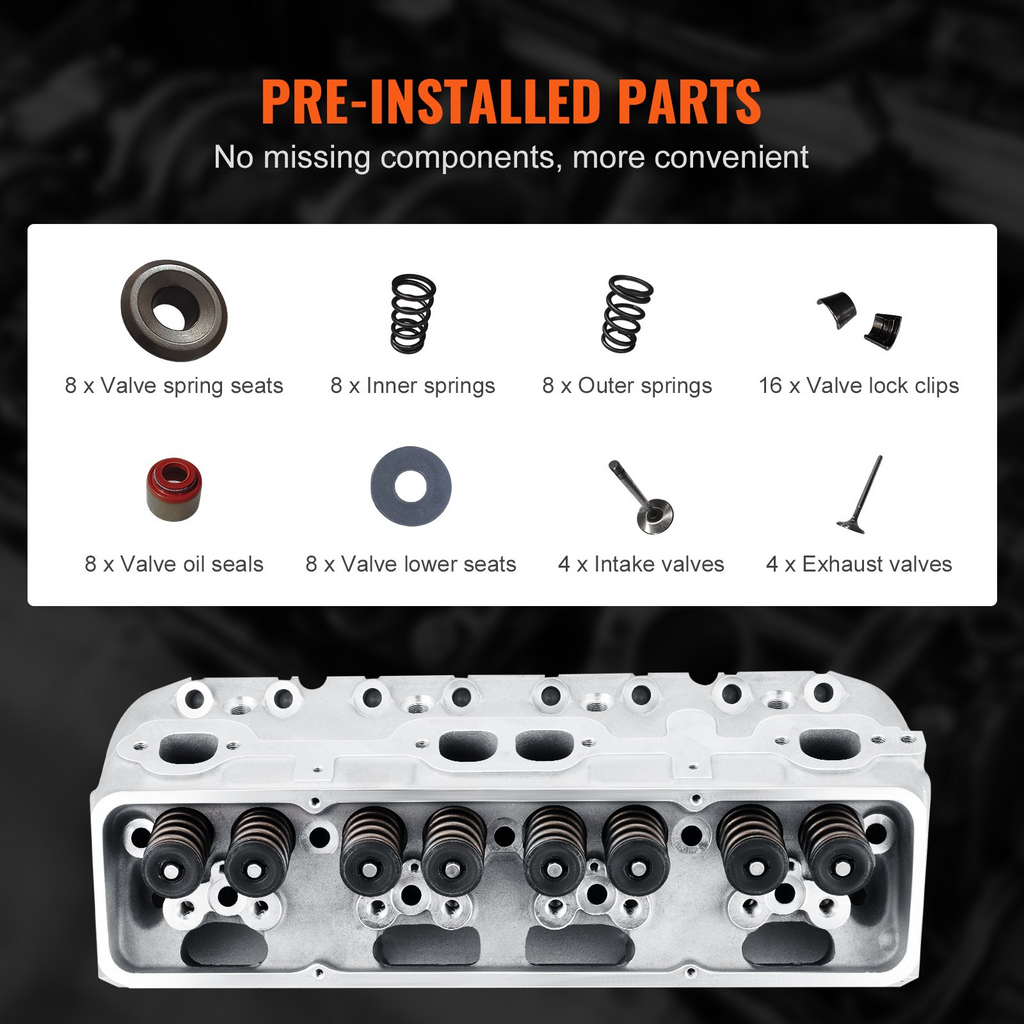 Reemplazo de conjunto de culata de motor VEVOR de aluminio para SBC Corvette Camaro