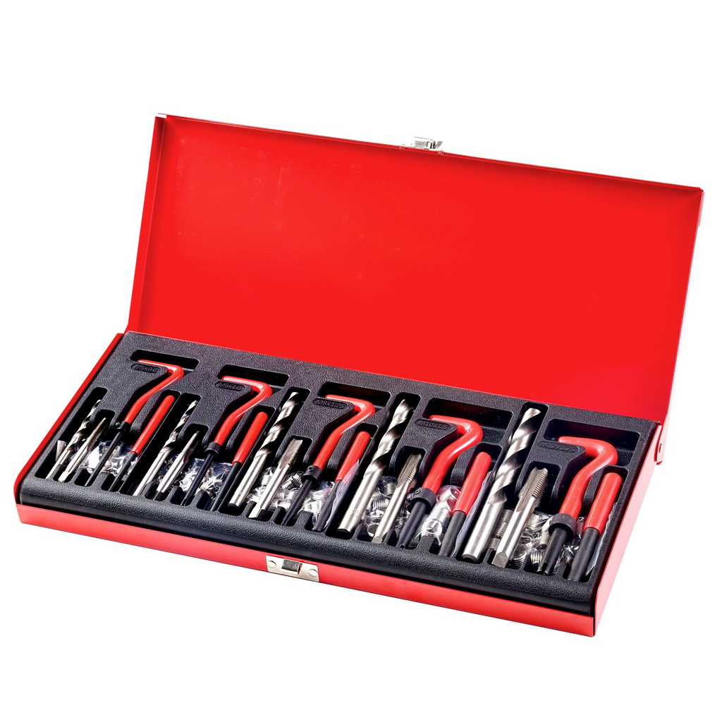 VEVOR 166 piezas Kit de reparación de roscas helicoidales Herramienta de reenroscado métrico M5 M6 M8 M10 M12