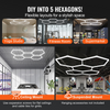 Luces de garaje hexagonales VEVOR 26400 lm 5 rejillas luz LED de techo para tienda con diseño de panal