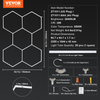 Luces de garaje hexagonales VEVOR 26400 lm 5 rejillas luz LED de techo para tienda con diseño de panal