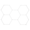 Luces de garaje hexagonales VEVOR 26400 lm 5 rejillas luz LED de techo para tienda con diseño de panal
