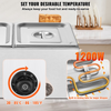 Calentador de alimentos eléctrico comercial VEVOR 2 sartenes 18 qt baño maría