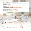 Calentador de alimentos eléctrico comercial VEVOR para mostrador tipo buffet de 6 x 5 cuartos con protector de vidrio